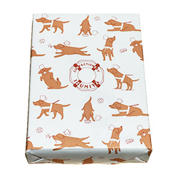 泉屋盲導犬アート缶ラッピング画像