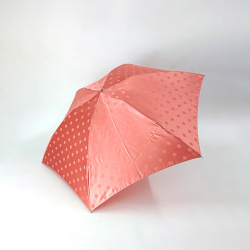 松屋リミテッド折り畳み傘 ドット サーモンピンク