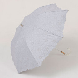 ＜GRACY（グレイシー）＞フローラルエンブレース　折りたたみ日傘（3色）