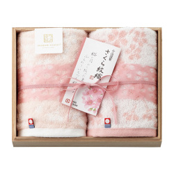 ＜今治謹製＞さくら紋織桜染めタオルセット