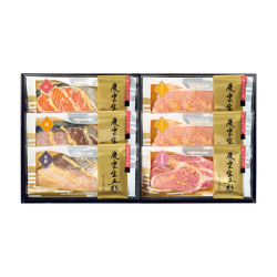＜京洛 辻が花＞レンジで魚と肉の柚香西京漬詰合せ