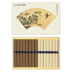 ＜マル勝高田商店＞奈良国立博物館 限定ギフト 扇面画帖 手延べ蕎麦・饂飩詰合せ