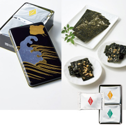 ＜山城屋＞東京国立博物館 限定ギフト 波千鳥蒔絵提重 おつまみ海苔詰合せ