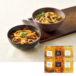 ＜テーブルストック＞レンジで簡単！ 少量カレーうどん3種詰合せ