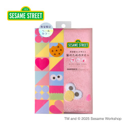 ＜ハホニコ＞ヘアドライマイクロファイバータオル エルモペールピンク