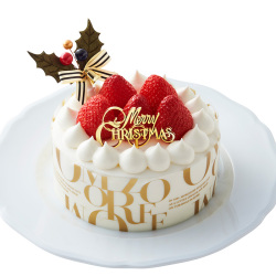 【12月25日（木）受取】＜モロゾフ＞クリスマスストロベリーショートケーキ_270