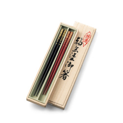 ＜輪島塗＞夫婦箸 桜吹雪