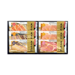＜京洛 辻が花＞レンジで魚と肉の柚香西京漬詰合せ