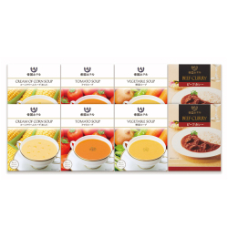＜帝国ホテル＞レトルト冷温スープ・カレーセット