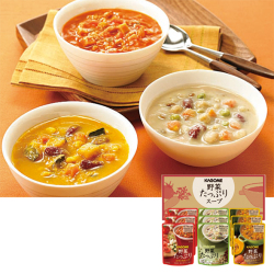 ＜カゴメ＞野菜たっぷりスープ詰合せ