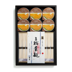 ＜麦坐＞三輪素麺・夕張メロンゼリー詰合せ