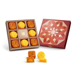 【8月1日（金）販売開始】＜ザ・ペニンシュラ ブティック&カフェ＞ミニ月餅（エッグカスタード＆蓮の実白あん）