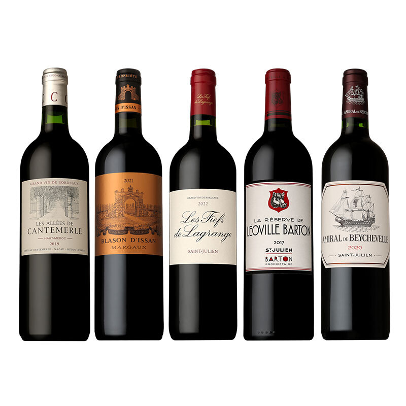ボルドー格付けシャトーのセカンド赤ワイン5本セット - MATSUYA 松屋