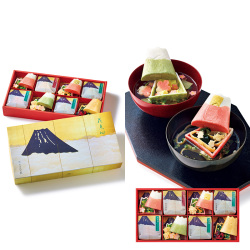 ＜京洛 辻が花＞東京国立博物館 限定ギフト 雲中富士 京野菜お吸物・お茶漬 富士最中詰合せ