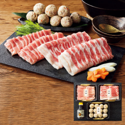 ＜精肉の二幸＞かごしま黒豚しゃぶしゃぶ・肉だんごセット