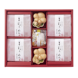 ＜麦坐×京洛 辻が花＞即席手延べにゅうめん・お吸物最中詰合せ