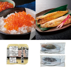 ＜小樽協和食品＞いくら醤油漬けとほっけ西京漬・粕漬詰合せ