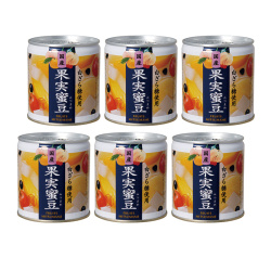 ＜K＆K＞国産果実蜜豆（みつまめ）6缶
