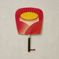 ＜栗川商店＞来民うちわ 肥後六花「肥後椿」