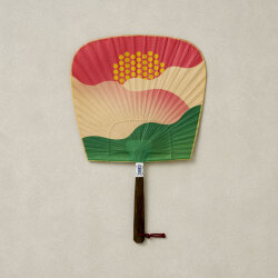 ＜栗川商店＞来民うちわ 肥後六花「肥後芍薬」