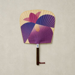 ＜栗川商店＞来民うちわ 肥後六花「肥後花菖蒲」