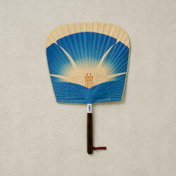 ＜栗川商店＞来民うちわ 肥後六花「肥後朝顔」