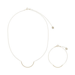 ＜エネイ＞カガヤキK18YGネックレス・ブレスレットセット