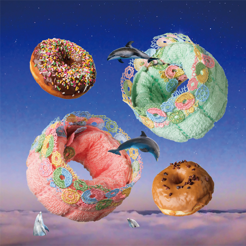 近沢レース店＞シーズンタオルハンカチ ドーナツ（ピンク） - MATSUYA