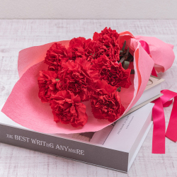 ＜日比谷花壇＞赤いカーネーションの花束「ありがとうの花」【母の日ギフト】