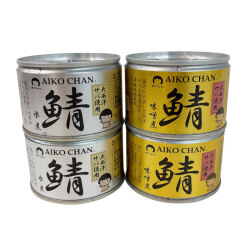 大西洋鯖缶2種（水煮・みそ煮 各2）