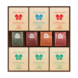＜カフェ ソラパ＆ミロワール＞ドリップコーヒー・ティーバッグセット（28SOM50N）