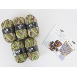 ＜KFS＞シャーフパーテぽっちゃり君で編むセーター＆カーディガンキット スパイス