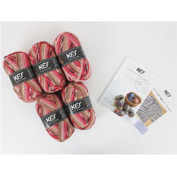 ＜KFS＞シャーフパーテぽっちゃり君で編むセーター＆カーディガンキット チリ