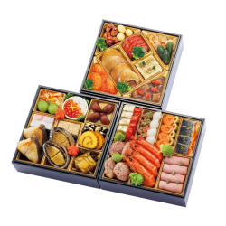 ＜なすび亭 x オステリアルッカ 東4丁目 x 赤坂四川飯店＞和洋中華風おせち三段重 【店頭受取】