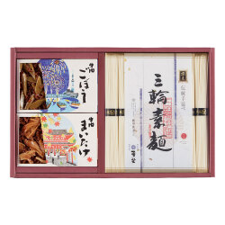 ＜麦坐×浅草今半＞三輪素麺・牛肉佃煮詰合せ