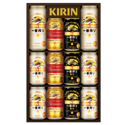 ＜キリン＞一番搾り3種飲みくらべセット プレミアム・黒ビール入り