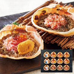 かに海鮮盛・かにみそ炙り甲羅盛