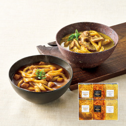 ＜テーブルストック＞レンジで簡単！ 少量カレーうどん3種詰合せ