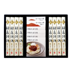 ＜稲庭工房＞稲庭辛味そぼろ肉うどん・麺つゆ詰合せ
