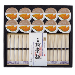 ＜麦坐＞三輪素麺・夕張メロンゼリー詰合せ