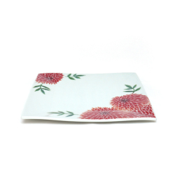 ＜きよし窯＞スクエアプレート ダリア