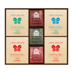 ＜カフェ ソラパ＆ミロワール＞ドリップコーヒー・ティーバッグセット（28SOM30N）