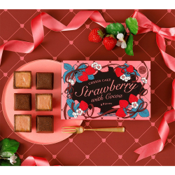 ＜資生堂パーラー＞いちごチーズケーキwithココア6個入