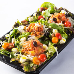 ＜サラダデリ マルゴ＞パーティサラダプレート サーモンとクリームチーズの“ぷるつや”アボカドsalad