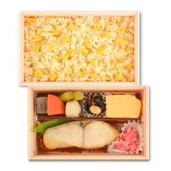 ＜築地魚弁＞季節の炊込みご飯と銀ひらす塩糀焼弁当
