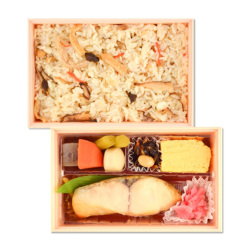 ＜築地魚弁＞季節の炊込みご飯と銀ひらす塩糀焼弁当