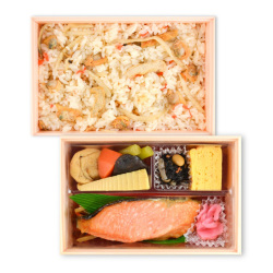 ＜築地魚弁＞銀鮭まろやか西京焼と炊込みご飯弁当