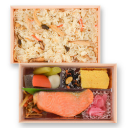 ＜築地魚弁＞きのこごはんと銀鮭酒肴焼弁当