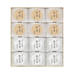 ＜とらや＞【弔事用詰合せ】最中12個入（白茶）【店頭受取】