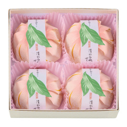 ＜宗家 源 吉兆庵＞清水白桃ぜりぃ4個入【店頭受取】